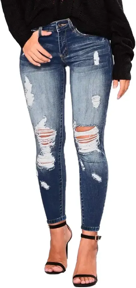 Women's High Waisted Jeans for Women Ripped Stretch Skinny Butt Lifting Jeans Distressed Jeans Pants