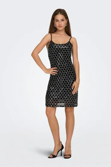 Vestido corto de lentejuelas