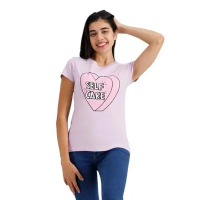 Playera Mxstaza Mujer Estampado Frontal Self Care