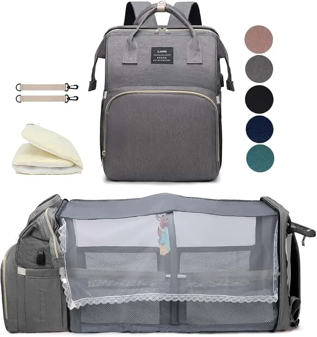 houscly Diaper Bag Backpack | Multifunction baby bag, baby registry search, baby girl newborn essentials must haves, baby shower gifts, grey