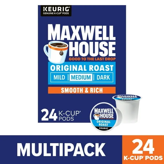 Maxwell House Original Roast Medium Roast K-Cup Coffee Pods, 24 ct Box $15.12 $1.82/oz