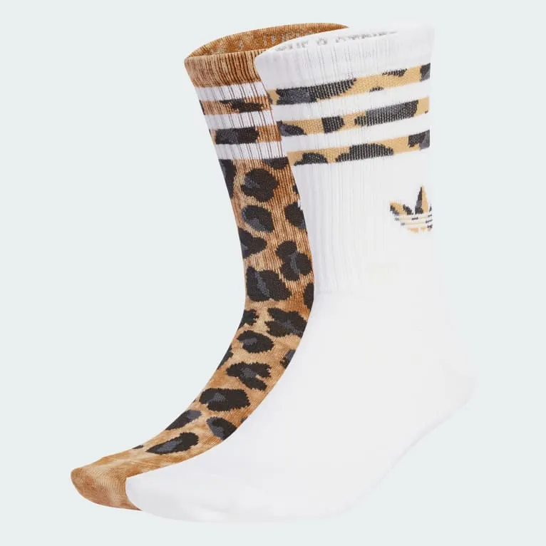 Leopard Crew Socks 2 Pairs