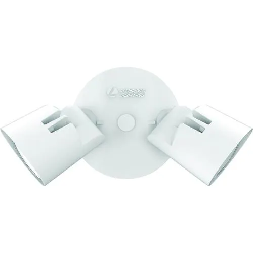 Lithonia Lighting® White LED Switch-Operated Dual-Head Outdoor Security Flood Light