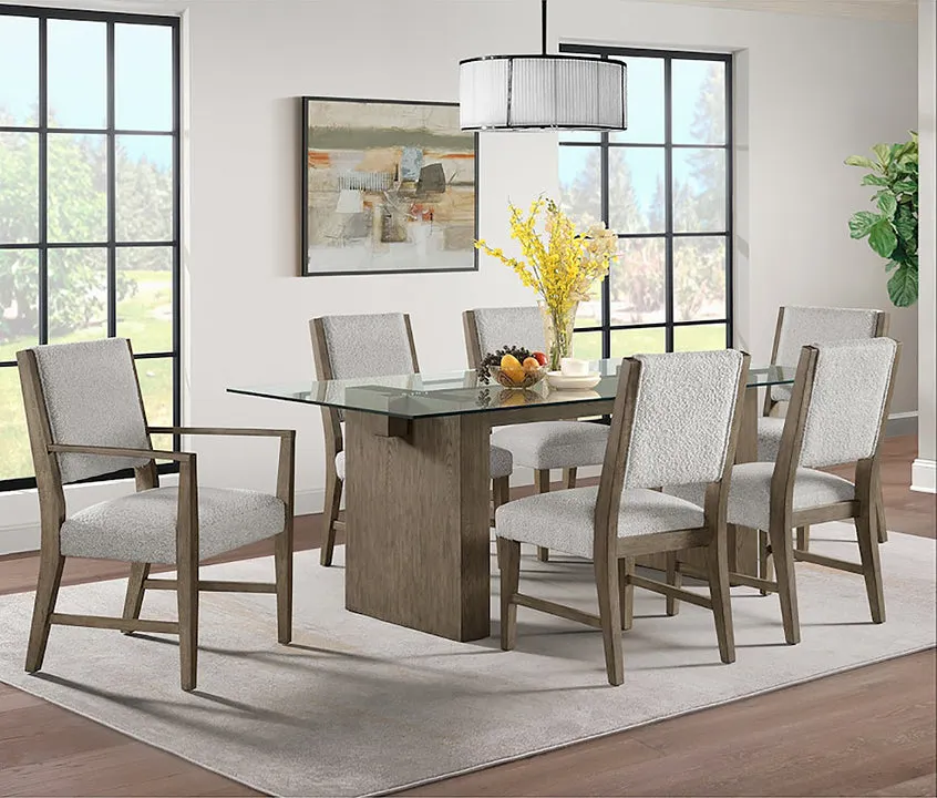Conner Dining Set with 6 Arm Chairs
