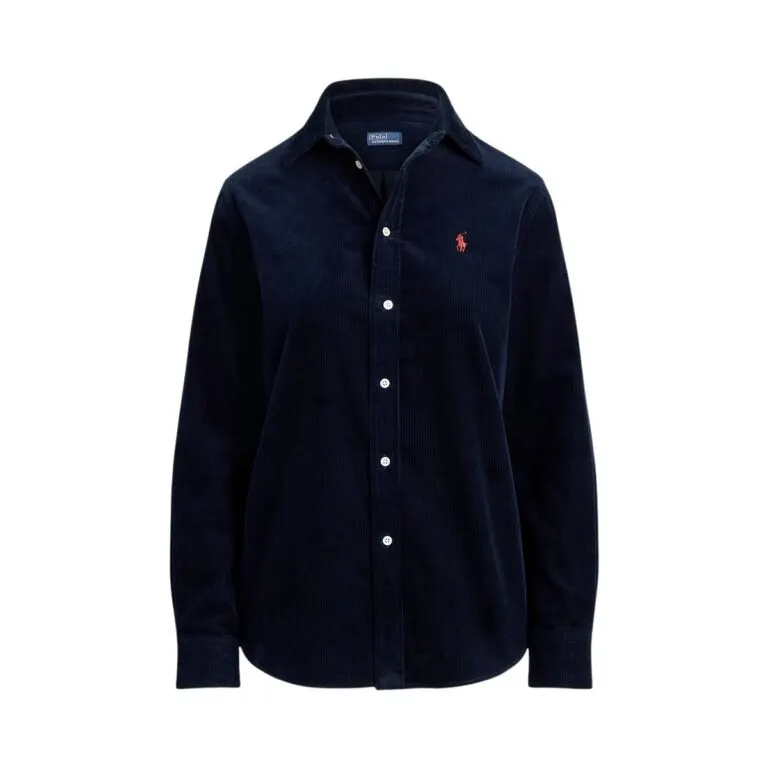 Classic Fit Cotton Corduroy Shirt - Marine