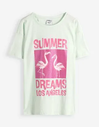T-shirt - Stampa frontale - Verde chiaro