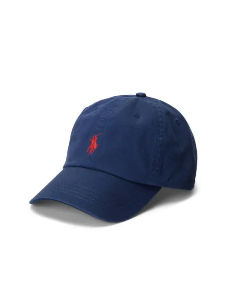 Cotton Chino Baseball Cap Newport Navy/ Red
