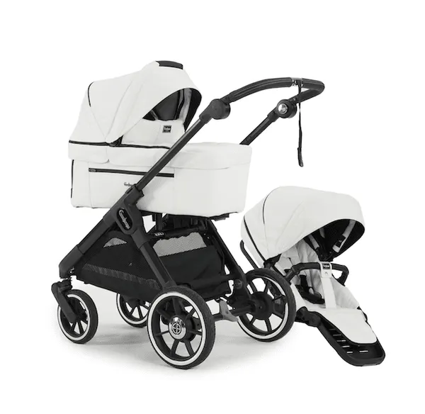 Emmaljunga 2026 | Sento Kombi Ergo+ | White Leatherette | | Black Chassis