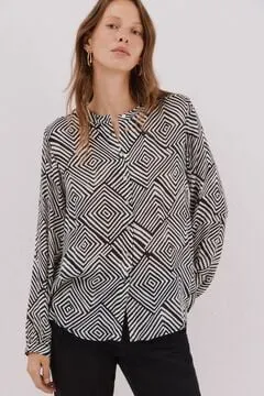 Blusa cuello redondo