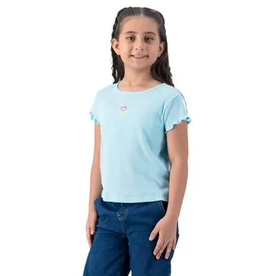 Playera Fantastic Niña Manga Corta con Olanes