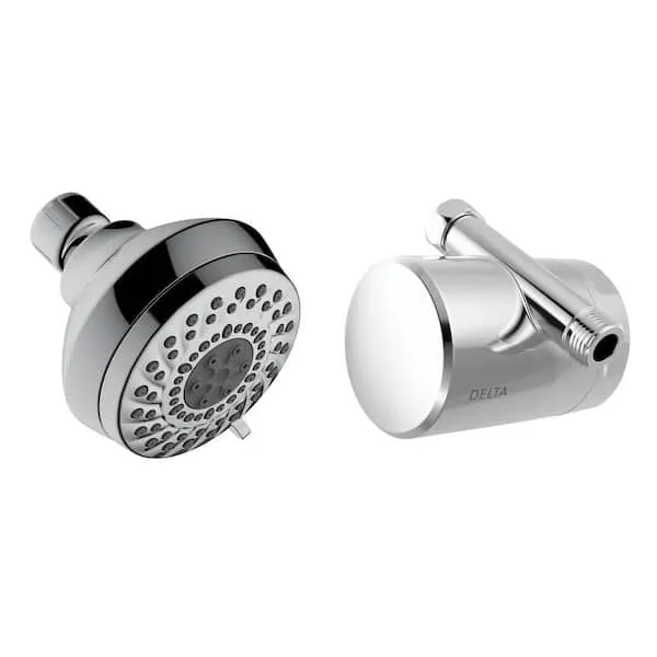 Delta Foundations 3-​Spray 1.​75 GPM Shower Head and Clarifi Standard Shower Filter Combo