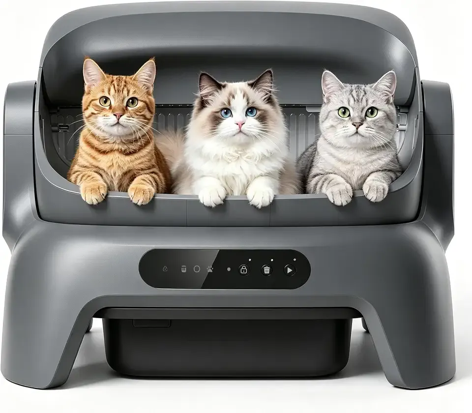 Automatic Cat Litter Box, Self-Cleaning Top Entry Litter Box for Cats