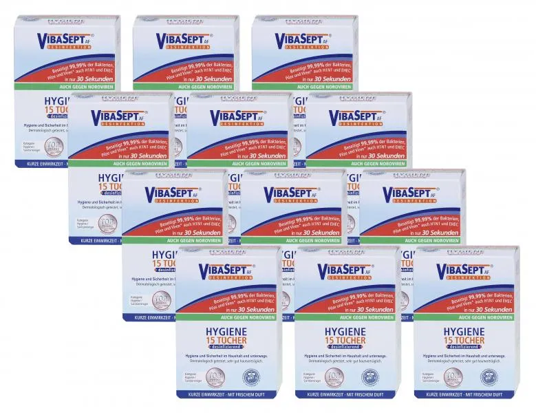 VibaSept Hygiene Tücher desinfizierend 12 x 15 St.