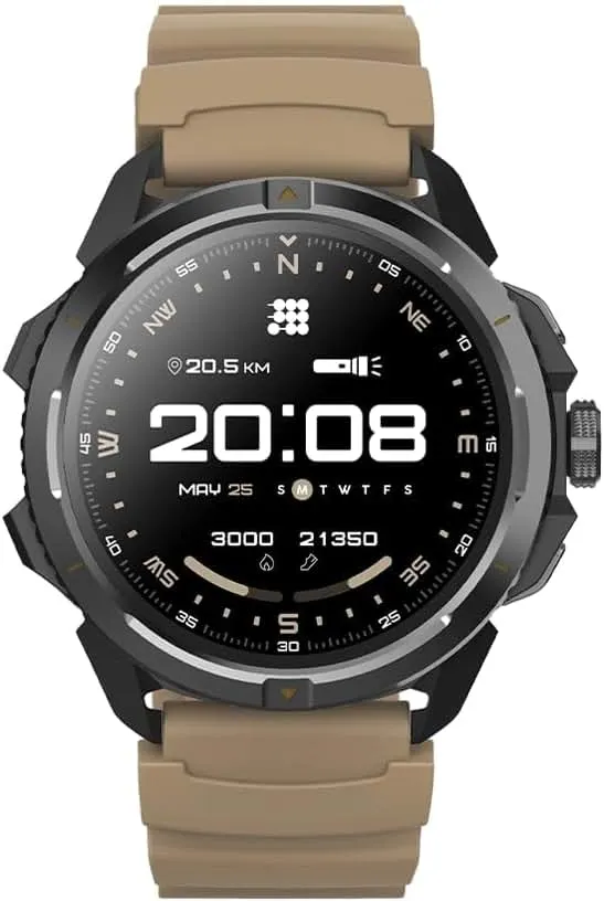 Cubitt Terra Rugged Smartwatch with Dual-Band GPS, 1.48” AMOLED Display, Offline Maps, VITA AI, AI Coach, Readiness Score, 5ATM, 14-Day Battery – Desert Sand