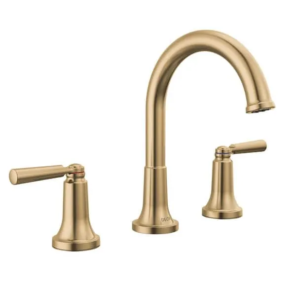 Delta Saylor Gold 8 in.​ Widespread Double Handle Bathroom Faucet in Champagne Bronze