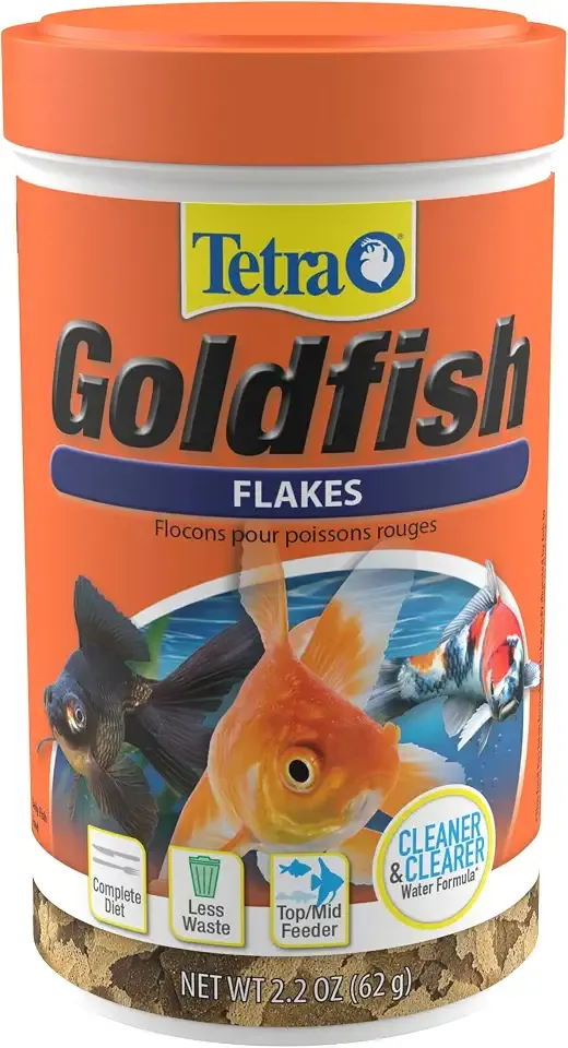 Tetra Goldfish Flakes Fish Food, 2.2 oz | Nutritionally Balanced Daily Diet for Goldfish and Small Koi, Color-Enhancing, Highly Digestible, Clean & Clear Water Formula