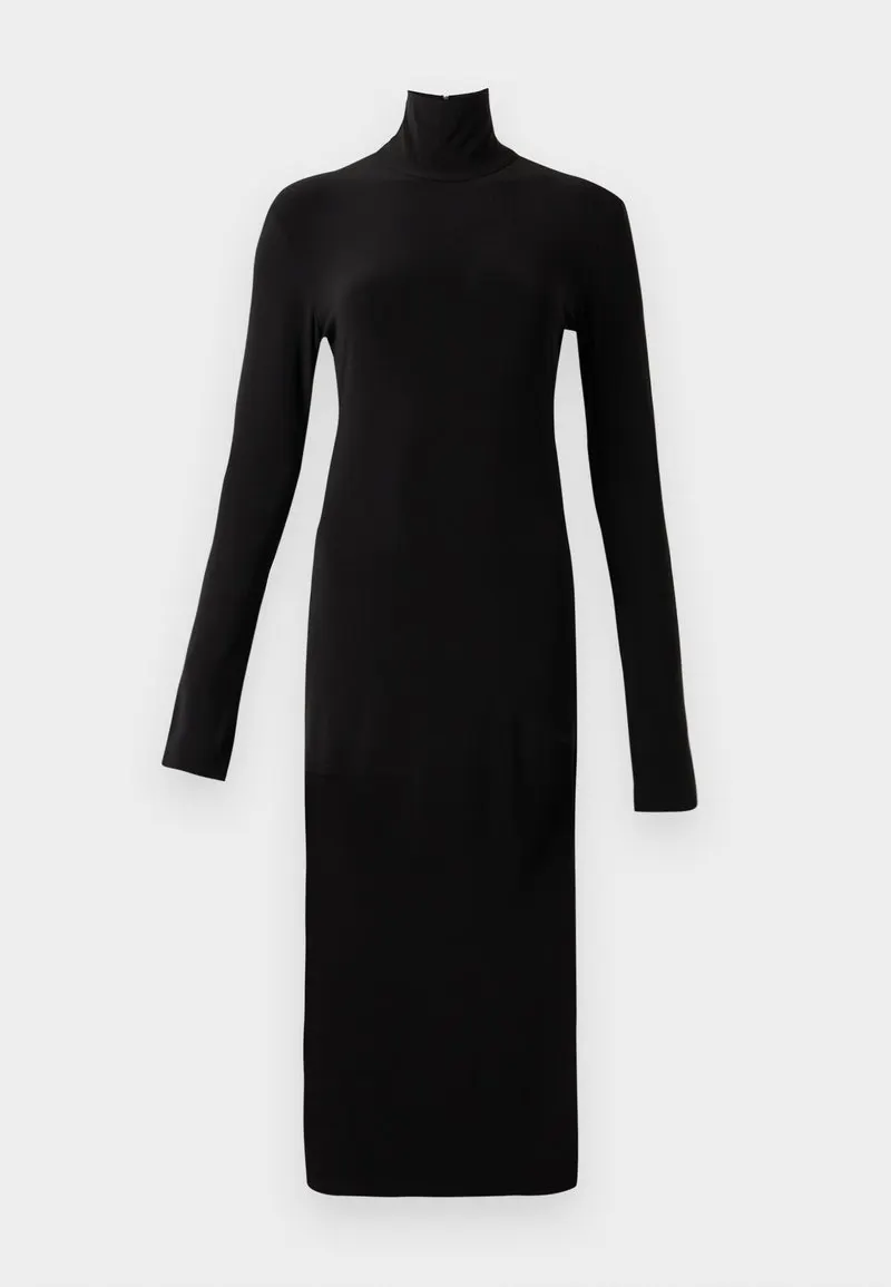 LONG SLEEVE TURTLENECK DRESS - Kjole - black