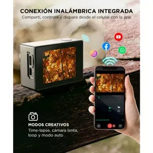 Cámara Deportiva Gadnic 4K Pantalla Dual Conexión inalámbrica