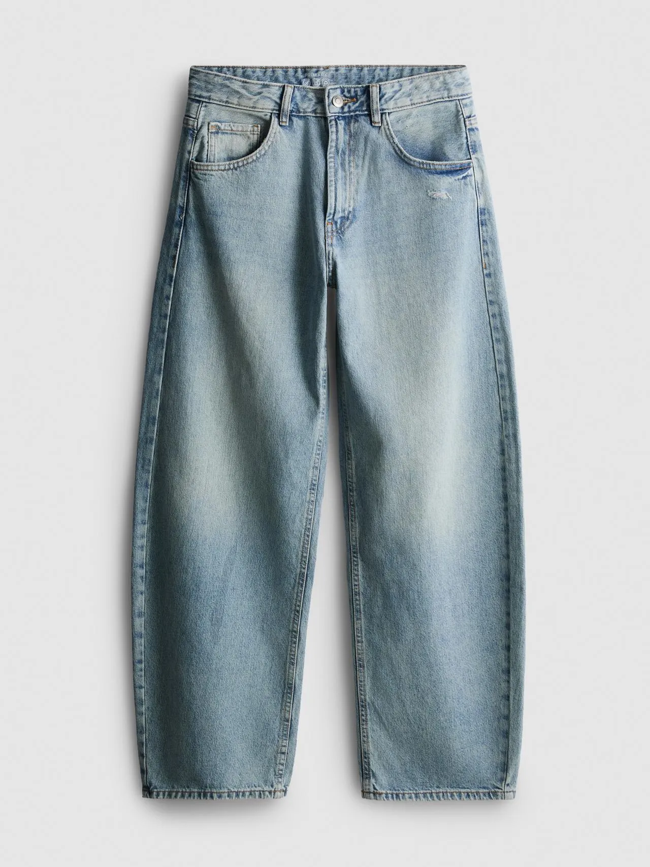 Jean boyfriend à taille mi-haute