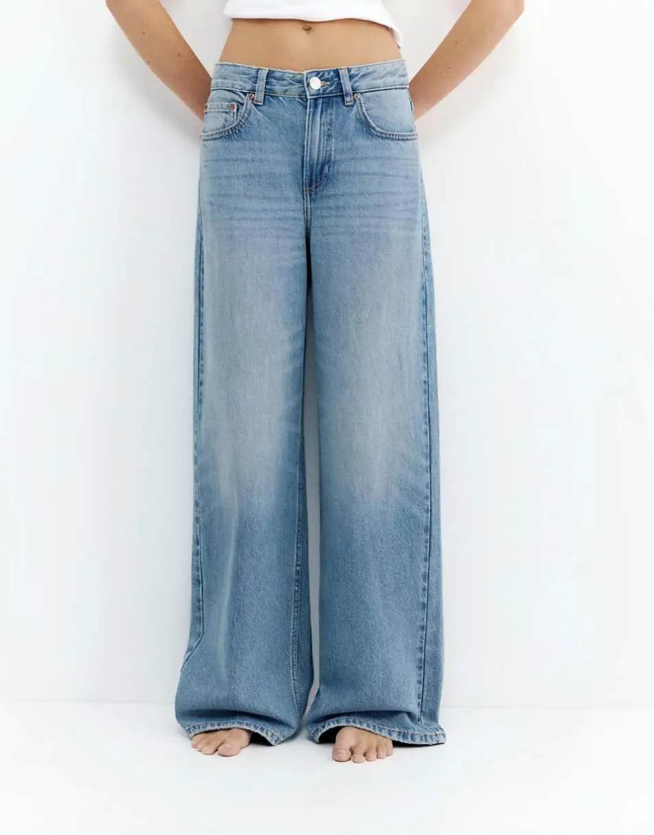 Pull&Bear Loose oversize jeans in indigo