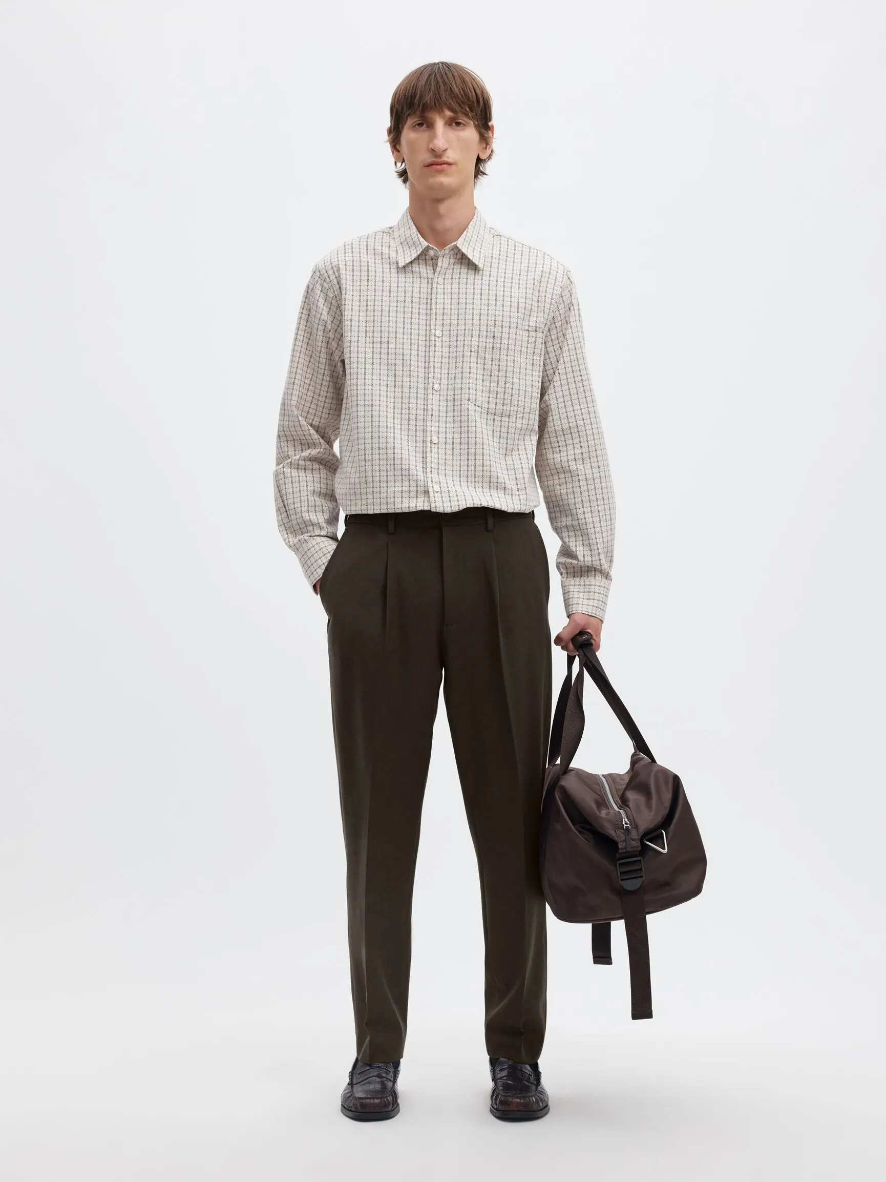 PLISSERT TAPERED BUKSER