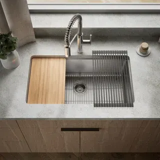 Kohler Provo 33" Dual Mount Single-bowl Workstation Kitchen Sink Kit