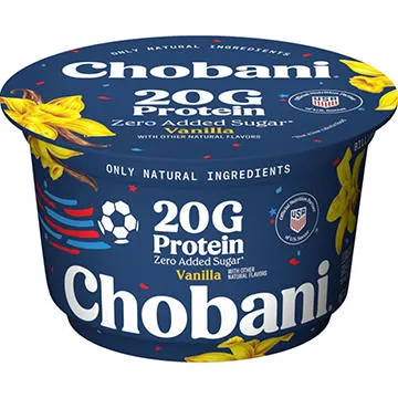 Chobani 20G Protein Zero Sugar Added Greek Yogurt - Vanilla, 6.7 oz