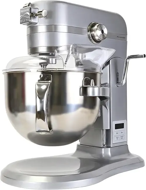 Kenmore Elite 600W Bowl Lift Stand Mixer - Digital 10 Speed Mixing, Electric, Countertop, Heavy Duty, Kitchen Appliance, 5 & 6 Qt Stainless Steel Bowls With Flat Beater, Whisk, Dough Hook Attachments