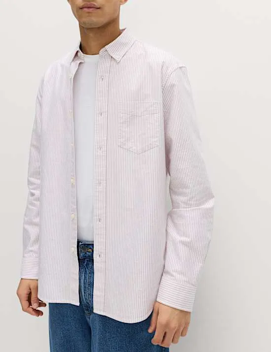 Ultimate Pure Cotton Striped Oxford Shirt