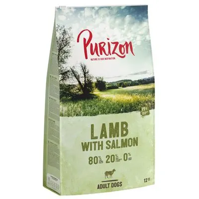 Lot Purizon 2 x 12 kg pour chien Adult agneau, saumon