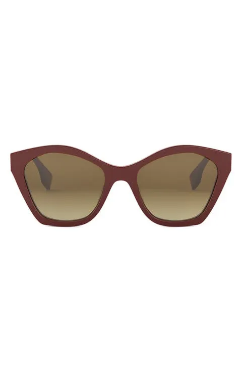 Lettering 52mm Square Sunglasses