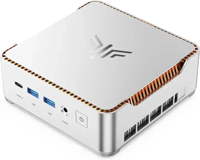 KAMRUI Hyper H2 Mini PC Windows 11 Pro, Intel Core 14450HX (Beats i7-1195G7/12700H), 16GB RAM 512GB PCIe4.0 SSD, Triple 4K, HDMI, DP, USB-C, Ethernet, Mini Desktop Computer for Office, Business