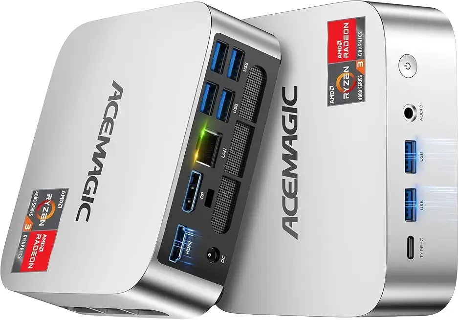ACEMAGIC Mini PC Windows 11 Pro AMD Ryzen 7330U 16GB DDR4 RAM 256 SSD 28W | 8 Threads up to 4.3GHz Multitasking, Cooling, Compact Mini Computer, Triple 4K Display, HDMI, LAN, Home Office & Business