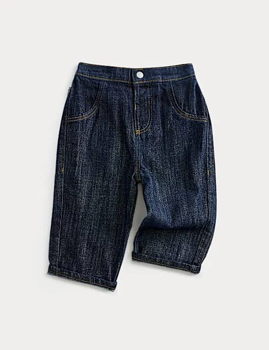 Cotton Rich Elasticated Waist Jeans (0-3 Yrs)