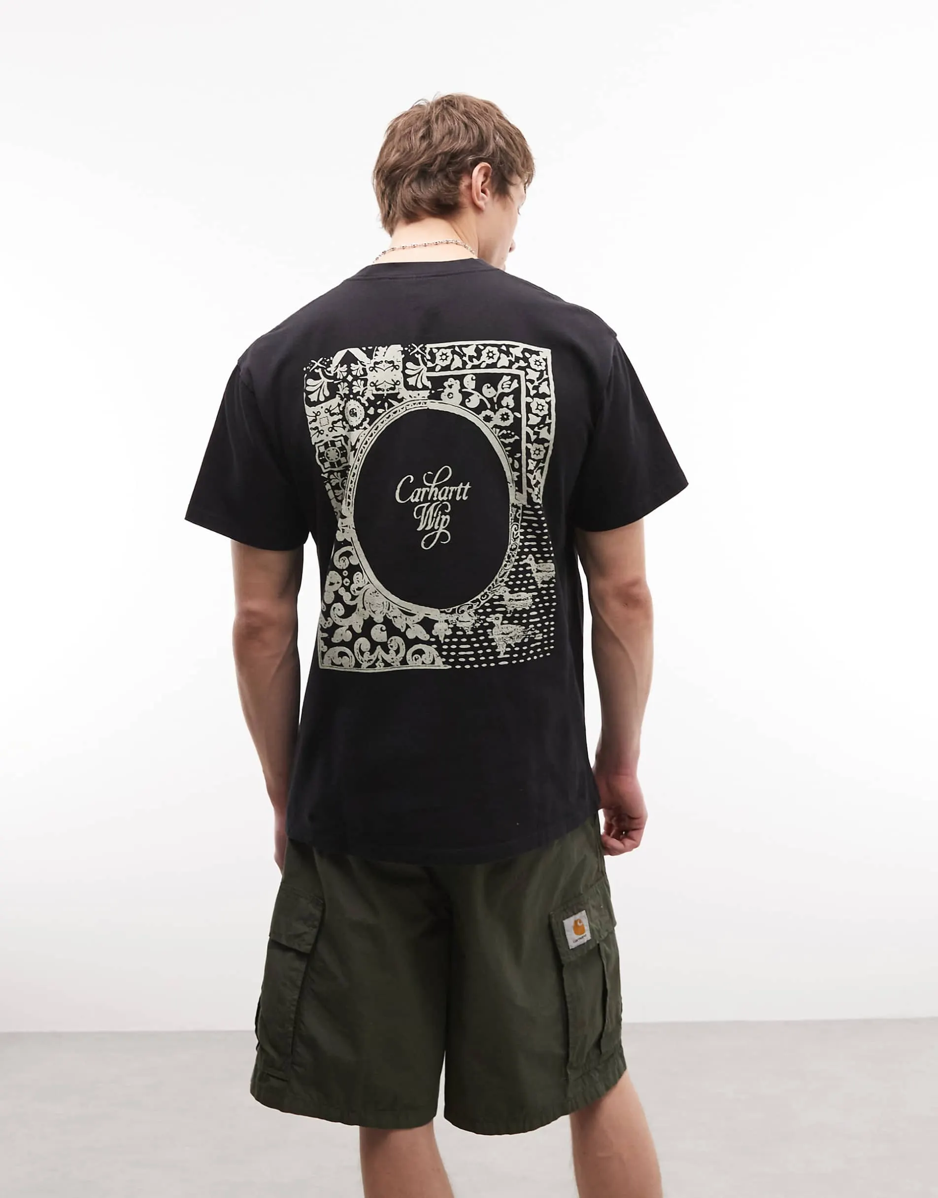 Carhartt WIP vestige back print t-shirt in black