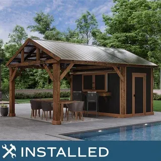 Installed Sheds by Gorilla - Versa 14x19 Bar Shed Pavilion