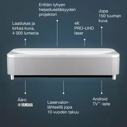 EPSON EH-LS800W ÄLYLASERPROJEKTORI VALKOINEN