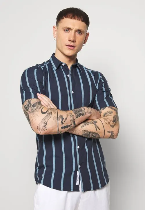 Only & Sons ONSTRAVIS LIFE STRIPED - Skjorte - dark navy