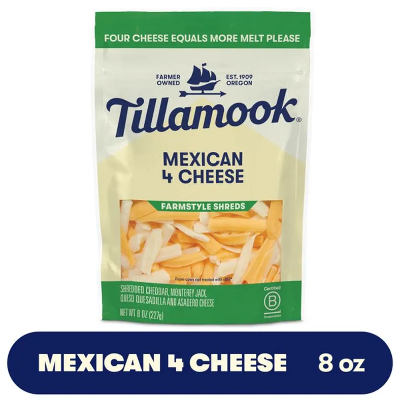 Tillamook Farmstyle Mexican Cheese Shredded Cheese, 8oz