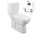 Kit inodoro largo dos pzs. Gante dual con deposito y asiento blanco - Sensi D\' Acqua