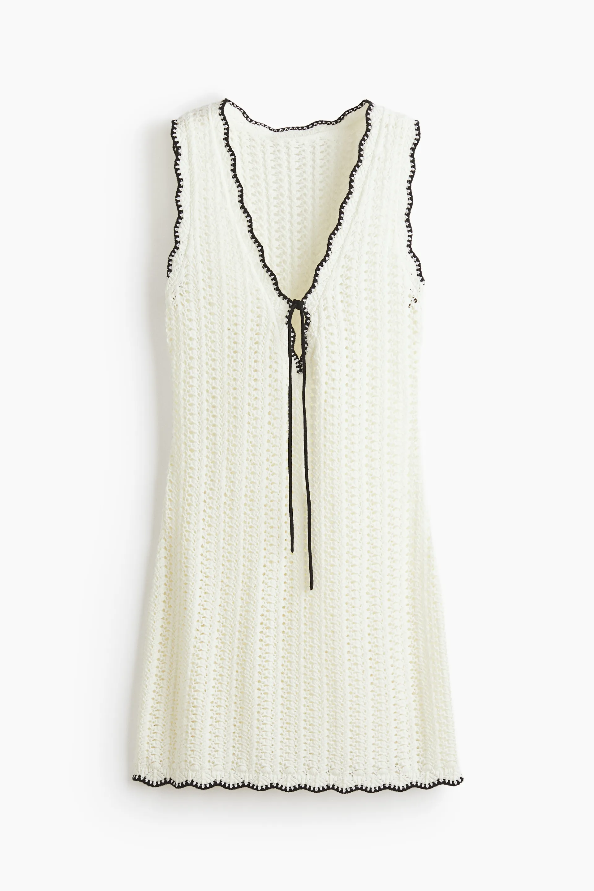 Vestido playero en tejido pointelle