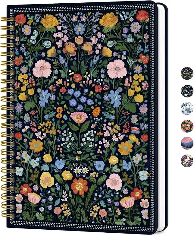ZOTIA Cute Spiral Journal for Women Hardcover Lined Notebook for Writing | A5 (5.7"x7.9") College Ruled Notebook for Work & Note Taking, A…
