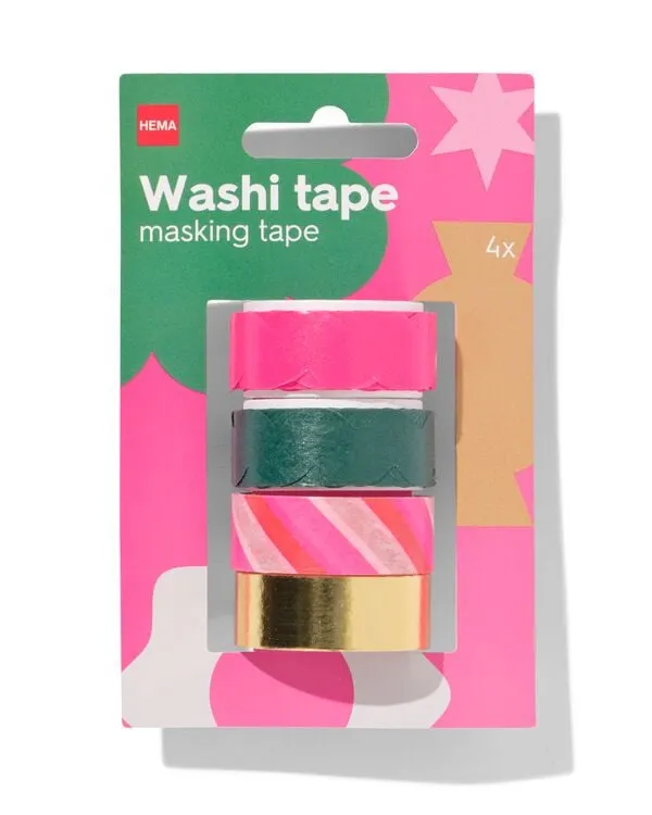 washitape Kerst - 4 stuks