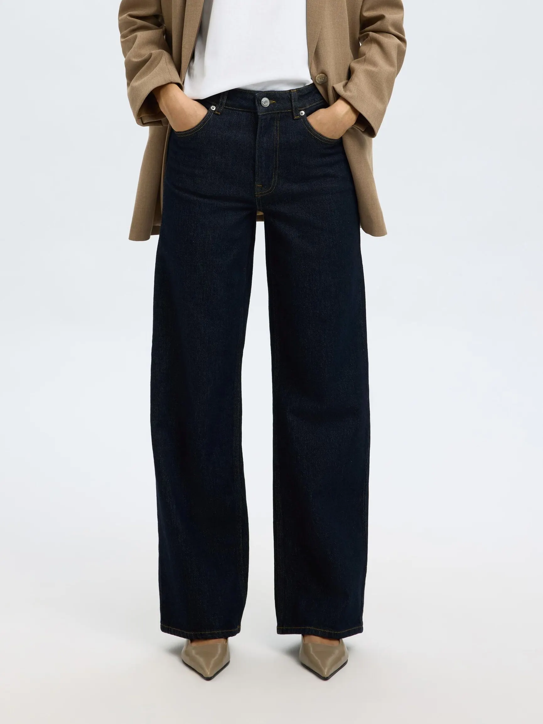 HIGH WAISTED JEANS MED VIDE BEN