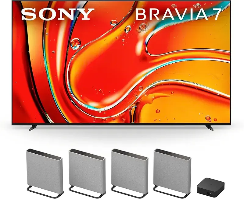 75 Inch Mini LED QLED 4K Ultra HD TV BRAVIA 7 Smart Google TV with Dolby Vision HDR and Exclusive Features for PlayStation®5 (K-75XR70), 2024 Model BRAVIA Theater Quad
