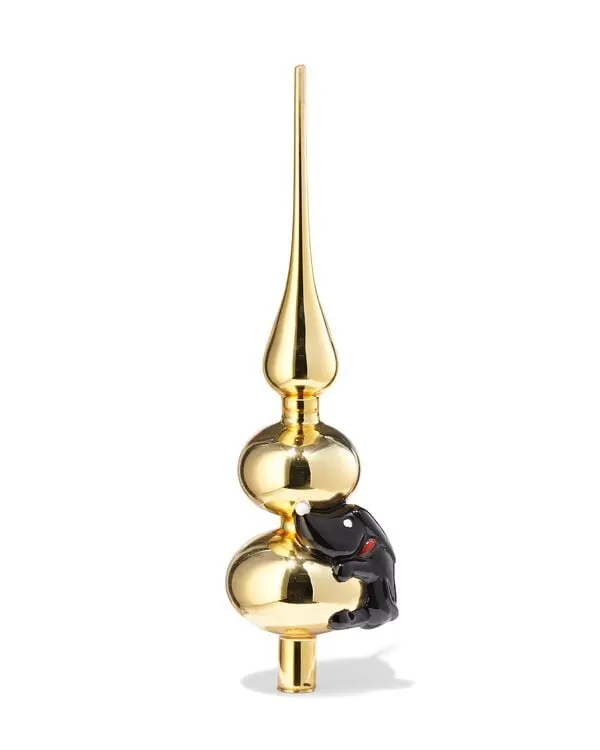 Takkie kerstpiek 8.6x8.6x31.5cm glas