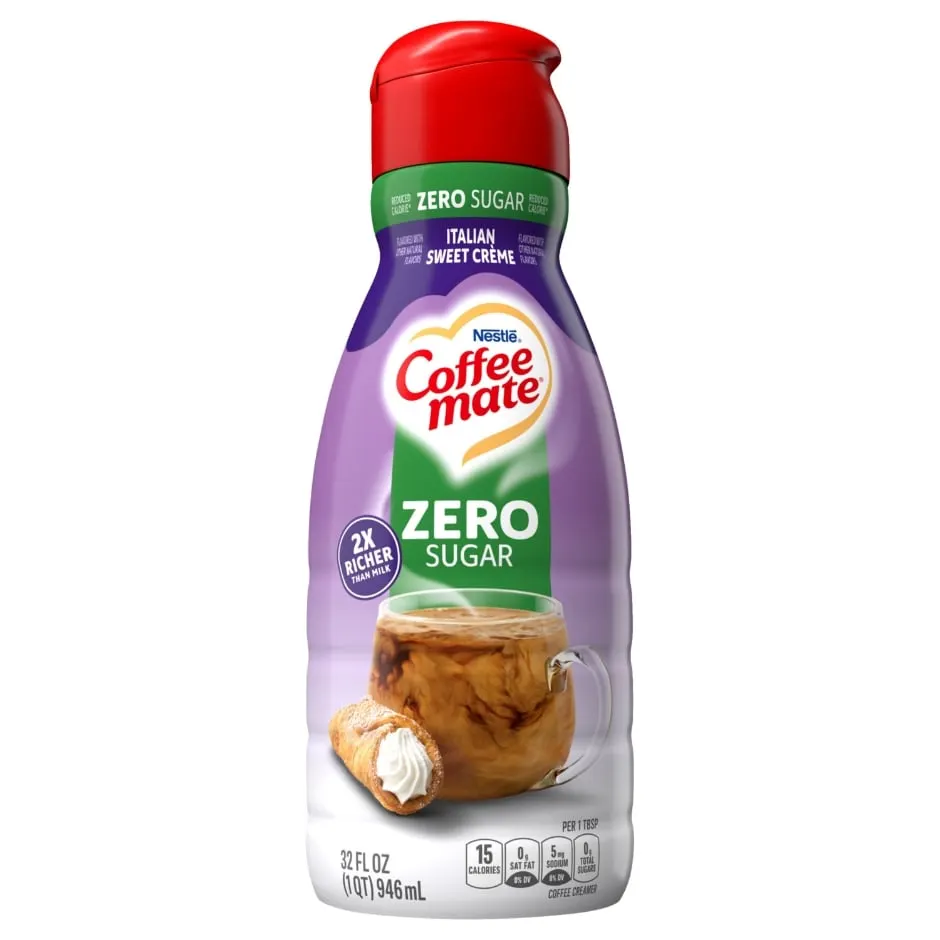 Coffee mate Zero Sugar Italian Sweet Crème Coffee Creamer