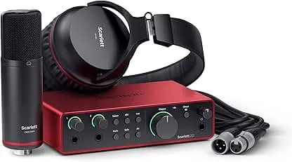 Focusrite Scarlett 2i2 Studio 4th Gen USB Audio Interface Bun…
