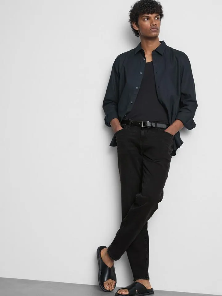 Jean slim à taille mi-haute