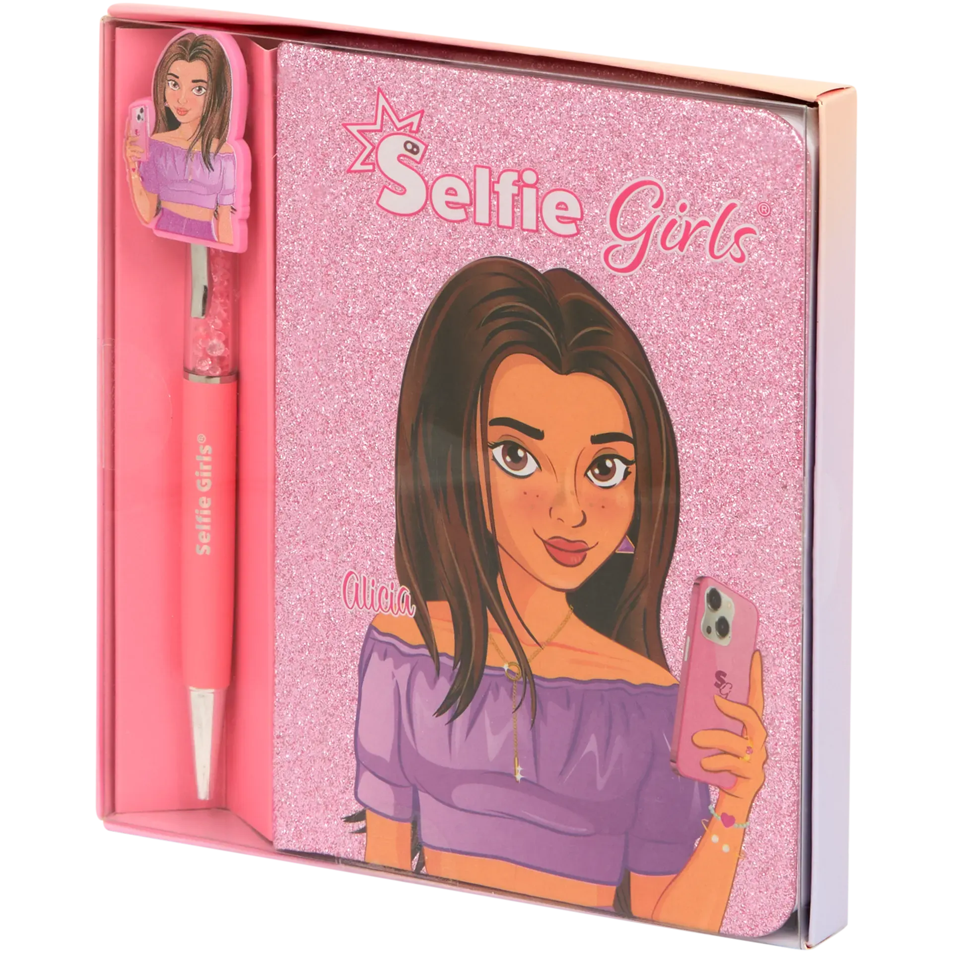 Taccuino con penna Selfie Girls